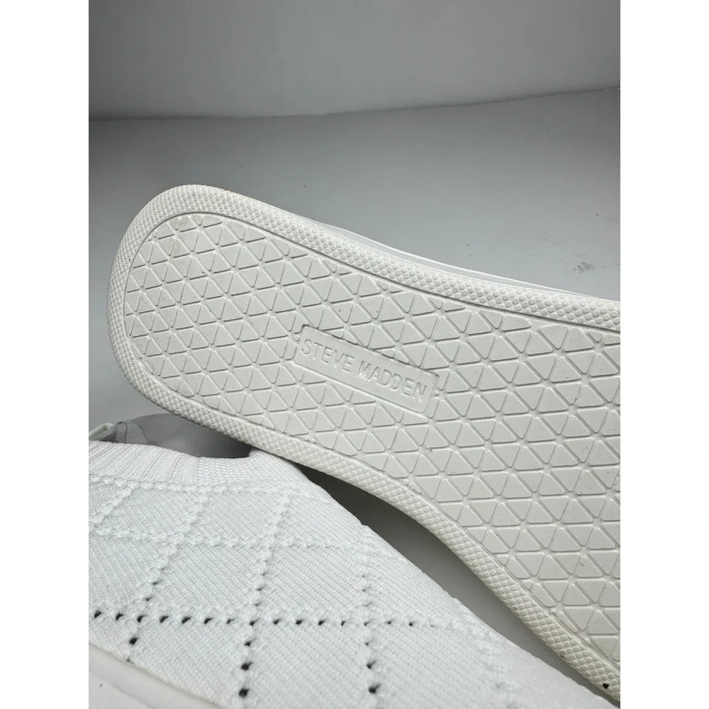 Steve Madden Branson BRAN08S1 Sneakers Womens 10 M White Low Top Slip On Shoes